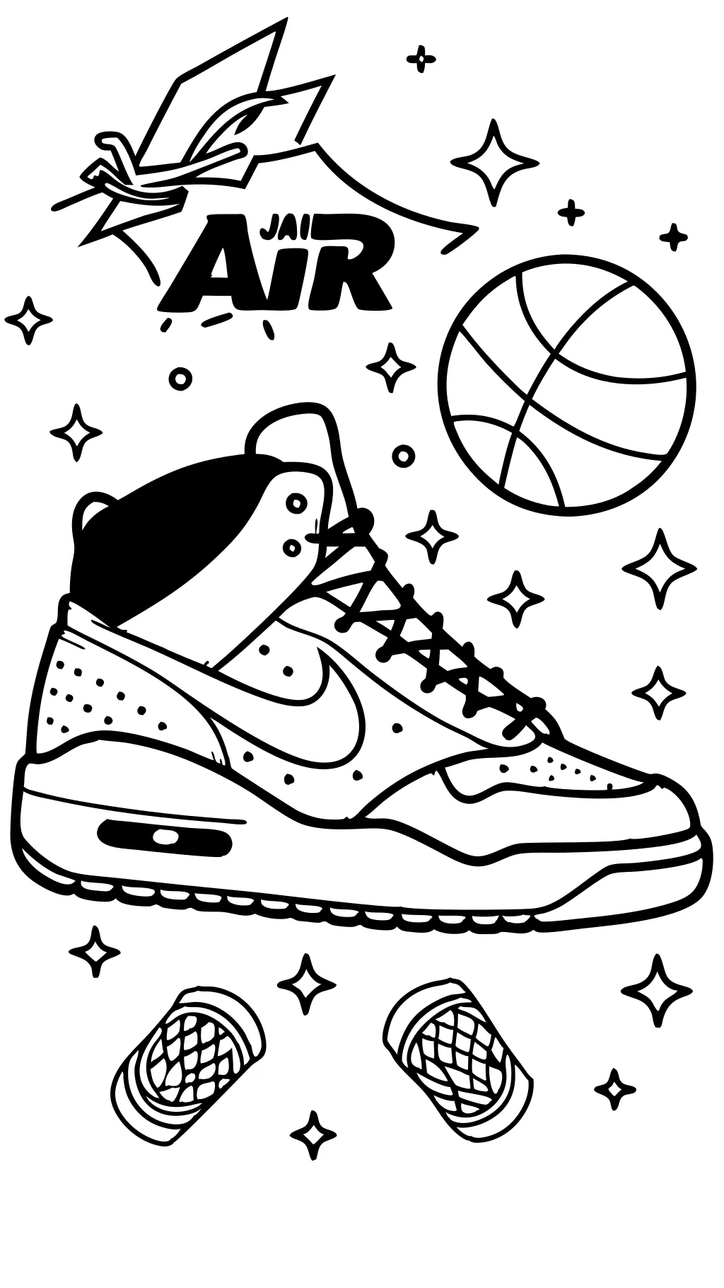 Página para colorear de Air Jordan